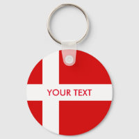 Danmarks flagga nyckelring | Dansk design