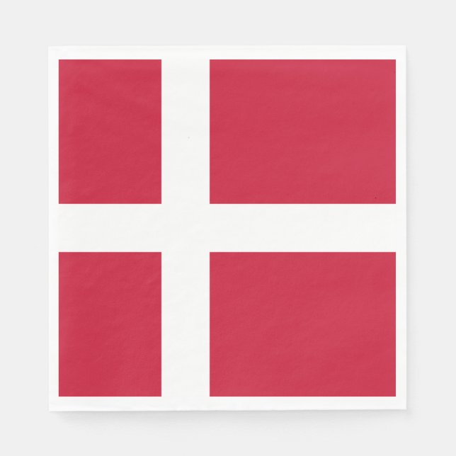 Danmarks flagga pappersservett (Framsidan)
