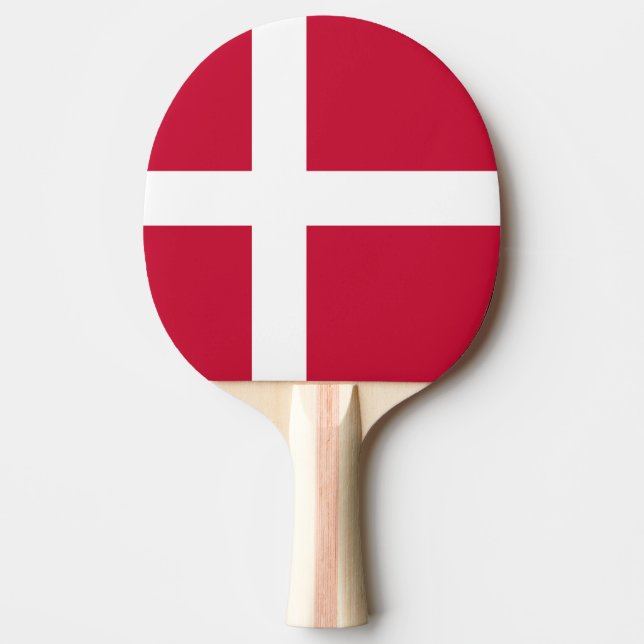 Danmarks flagga pingisracket (Framsidan)