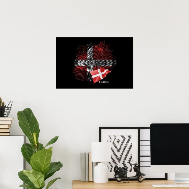 Danmarks flagga poster (Hemmakontoret)