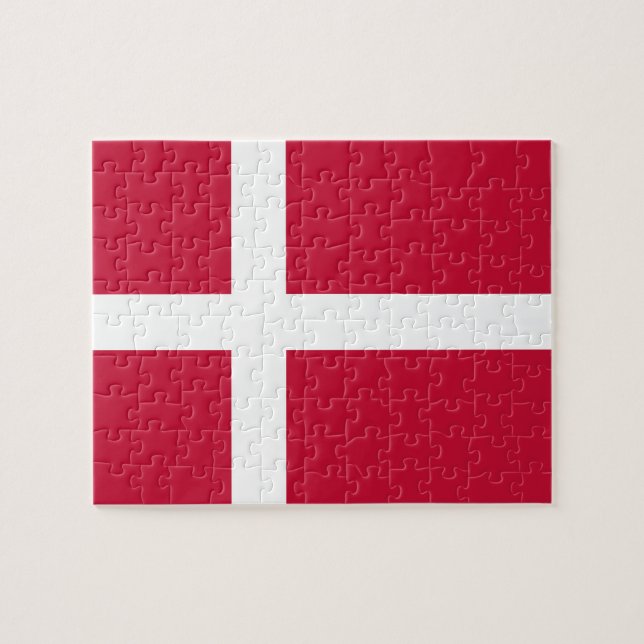 Danmarks flagga pussel (Horisontell)