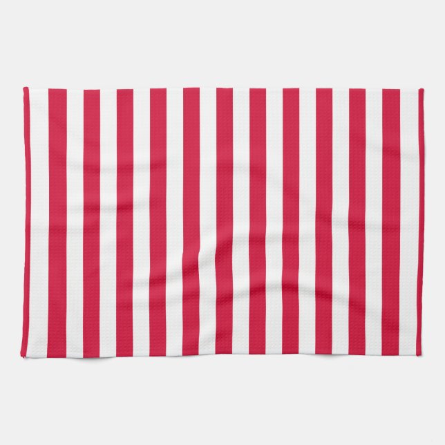 Danmarks flagga ränder land färgmönster rött vit kökshandduk (Horisontell)