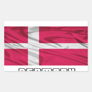 Danmarks flagga rektangulärt klistermärke