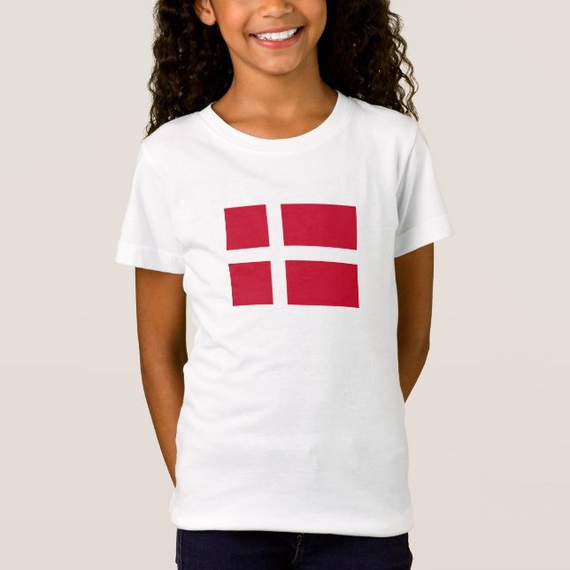 Danmarks flagga t shirt (Framsida)