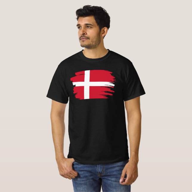 Danmarks Flagga T Shirt (Hel framsida)