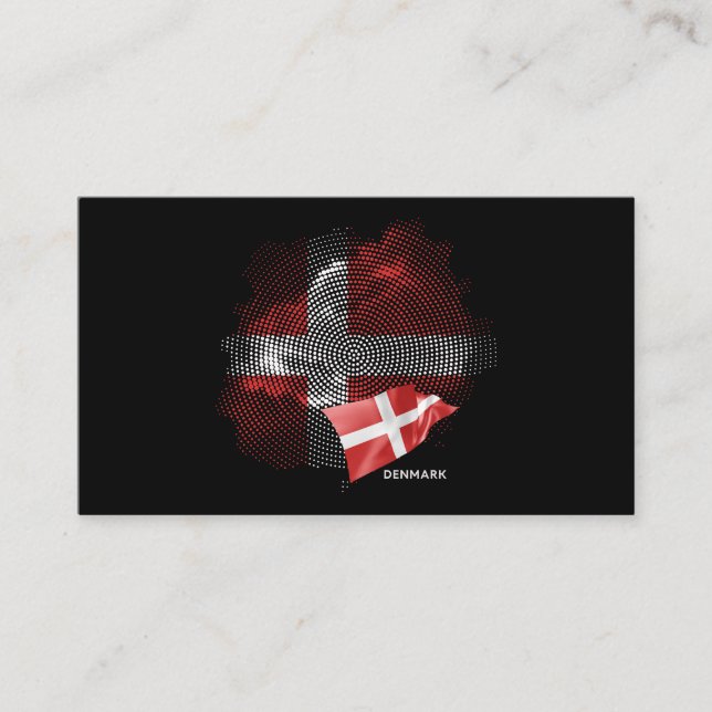 Danmarks flagga visitkort (Framsida)
