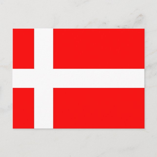 Danmarks flagga vykort (Framsida)