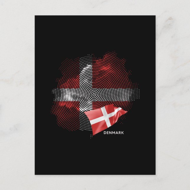 Danmarks flagga vykort (Framsida)