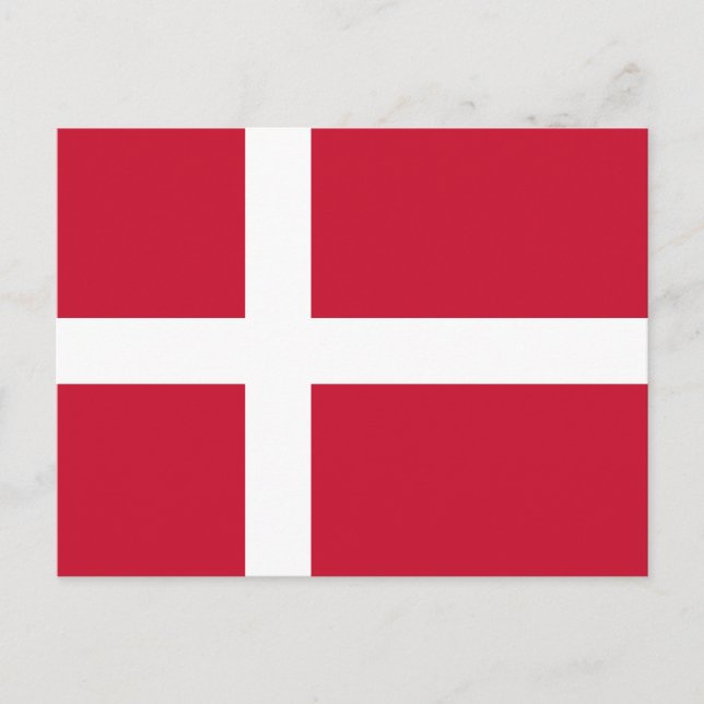 Danmarks flagga vykort (Framsida)