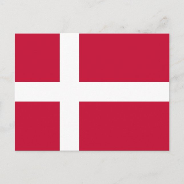 Danmarks flagga vykort (Framsida)