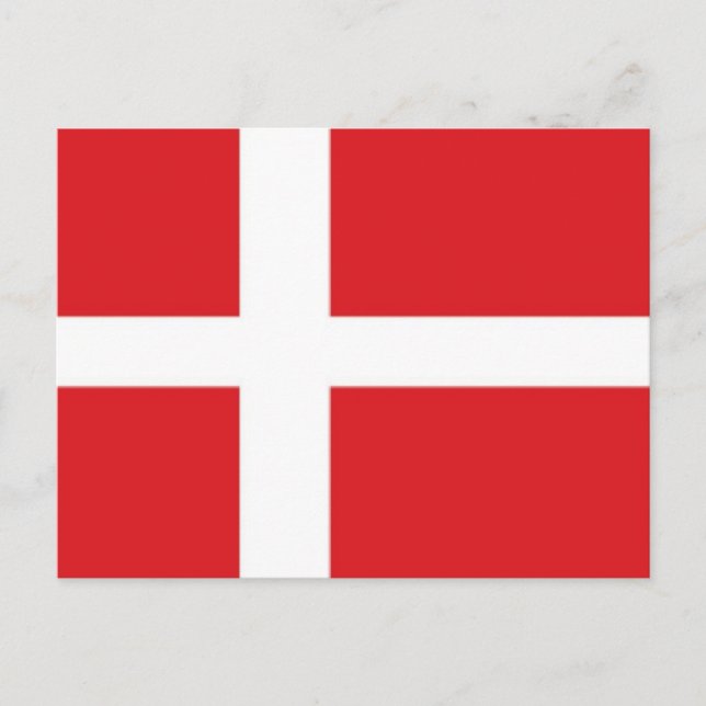Danmarks flagga vykort (Framsida)