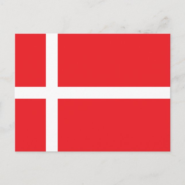 Danmarks flagga vykort (Framsida)