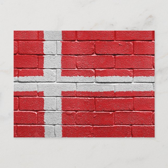 Danmarks flagga vykort (Framsida)