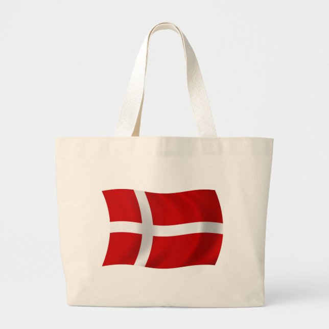 Danmarks flaggbag jumbo tygkasse (Framsidan)