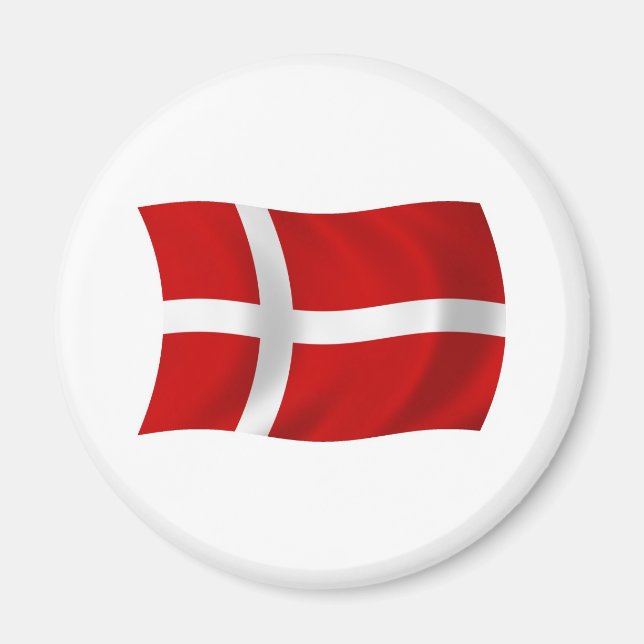 Danmarks flaggmagnet magnet (Framsidan)