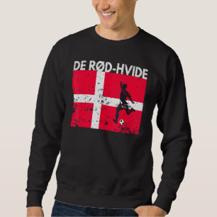 Danmarks fotbollslag Fläkt Jersey Soccer De Rd Hvi Lång Ärmad Tröja