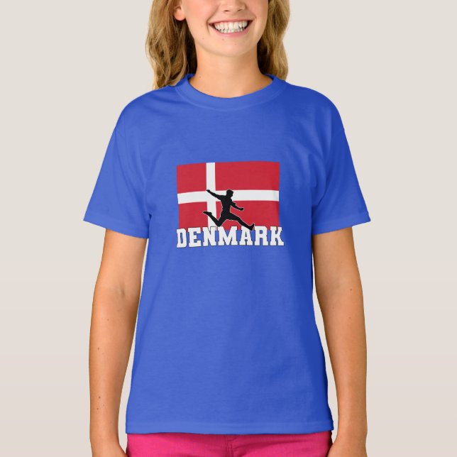 Danmarks fotbollslag t shirt (Framsida)