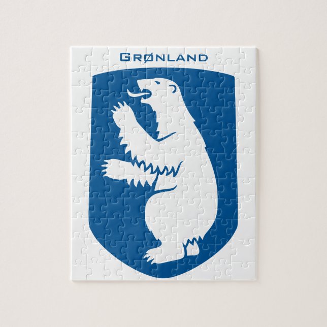 Danmarks gamla riksvapen för Grönland Pussel (Vertikal)