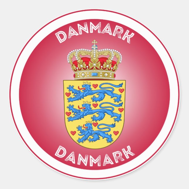 Danmarks kulturarvssymbol runt klistermärke (Framsida)