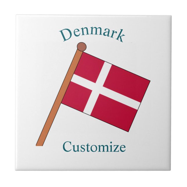 Danmarks landsflagga Thunder_Cove Kakelplatta (Framsidan)