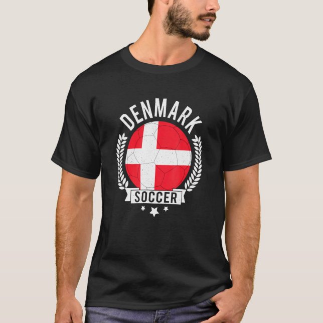 Danmarks nationella fotbollslag i Fläkt T Shirt (Framsida)