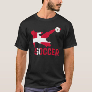 Danmarks nationella fotbollsspelare Danmark, Flagg T Shirt