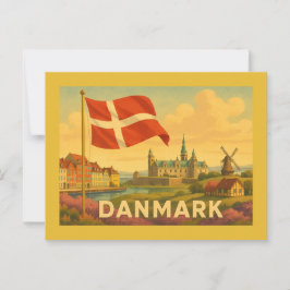 Danmarks slott vindkraftverk vykort