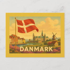 Danmarks Slott Vindkraftverk Vykort