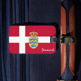 Danmarks språkflaggor, patriotiska danska Flagga Bagagebricka