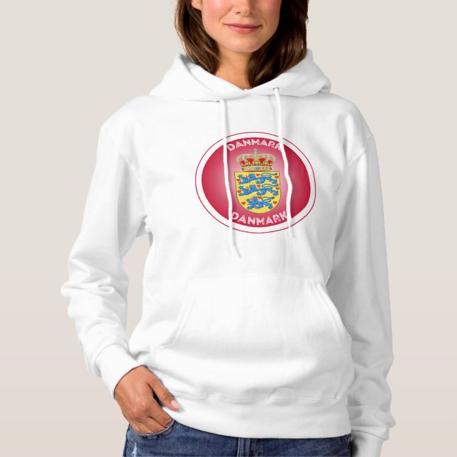 Danmarks statsvapen cirkelform  t shirt (Framsida)