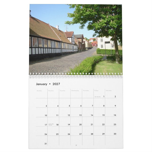 Danmarks Wall Calendar Kalender (Jan 2027)