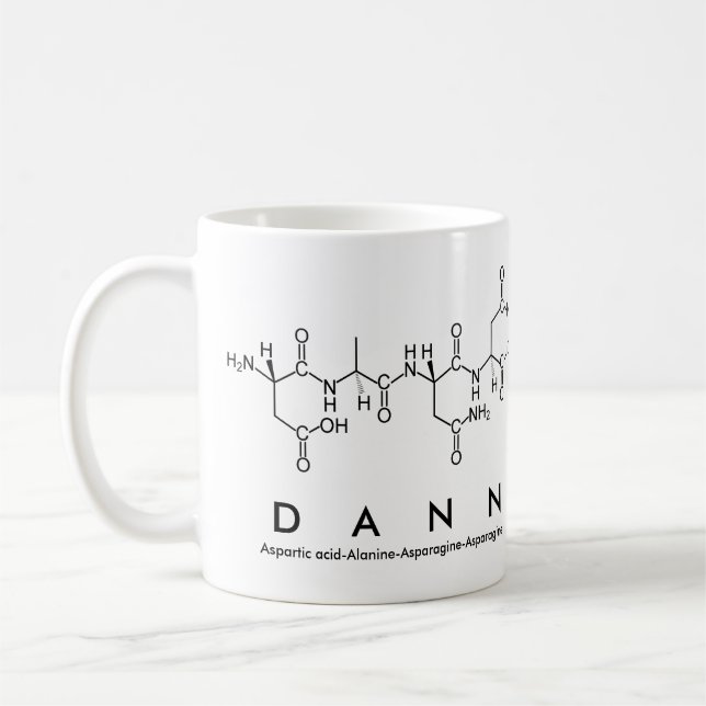 Dann peptide namn mugg (Vänster)