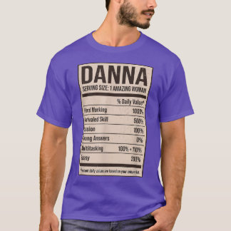 Danna Nutrition Facts Namn Nickname Alias Title fo T Shirt