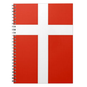 Dannebrog Danmarks Officiell Flagga Anteckningsbok Med Spiral