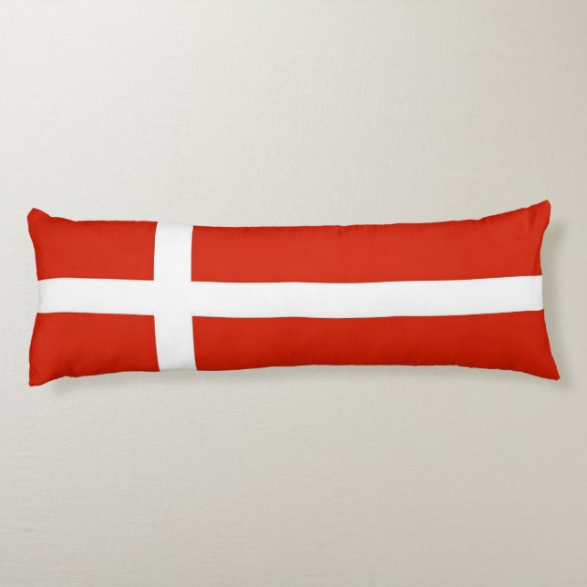 Dannebrog Danmarks Officiell Flagga Kroppskudde (Baksidan)
