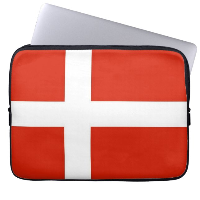 Dannebrog, Danmarks Officiell Flagga Laptop Fodral (Framsidan)