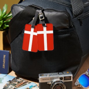 Dannebrog; Danmarks officiella flagga Bagagebricka