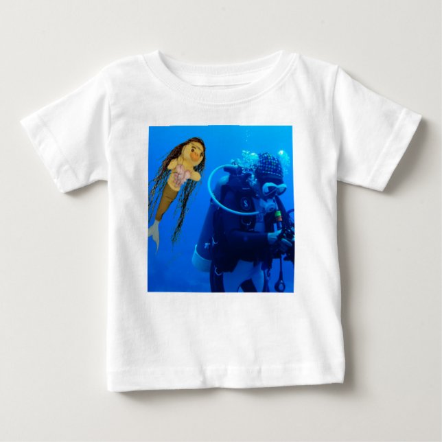 Danni havsfrun Baby T-Shirt (Framsida)