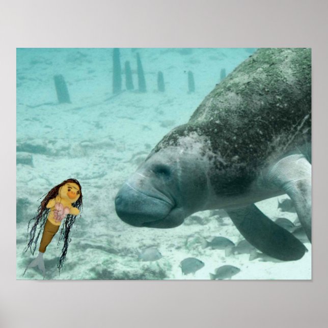 Danni Havsfrun och hennes sjöko-vän Affisch (Framsidan)