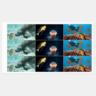 Danni Sjöjungfrun och hennes vänner Labels Klistermärke