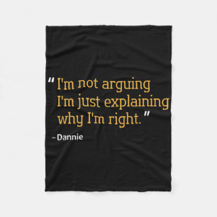Dannie Gift Quote Funny Birthday Personlig Namn Fleecefilt