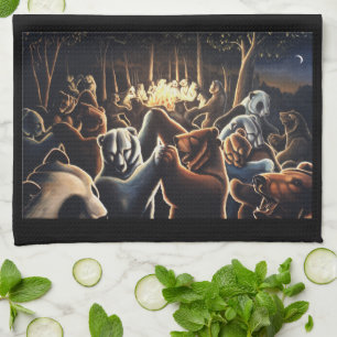 Danning Bears Towel Party Animals Bear Tea Towel Kökshandduk