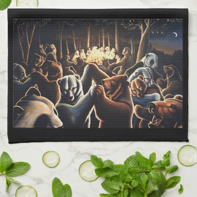 Danning Bears Towel Party Animals Bear Tea Towel Kökshandduk (Vikta)