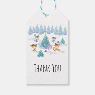 Danning Forest Animals - Juldagen Tack Presentetikett