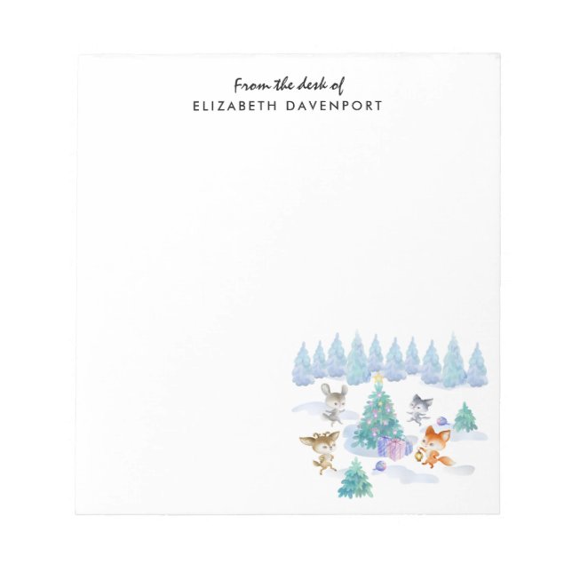 Danning Forest Animals - Julfärg Anteckningsblock (Framsida)