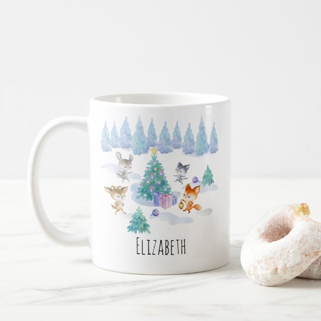 Danning Forest Animals - Julfärg Kaffemugg (Med munk)