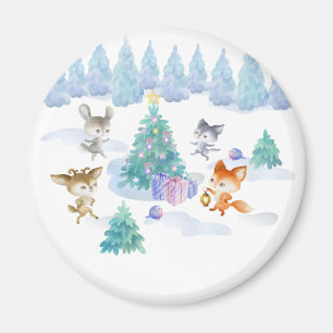 Danning Forest Animals - Julfärg Magnet