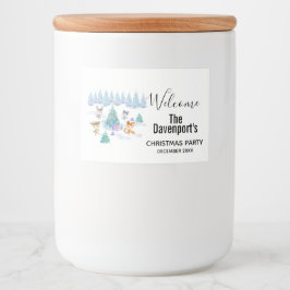 Danning Forest Animals - Julfärg Mat Etiketter