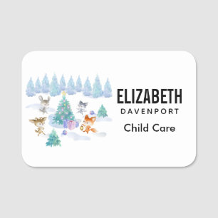 Danning Forest Animals - Julfärg Namnbricka