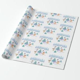 Danning Forest Animals - Julfärg Presentpapper